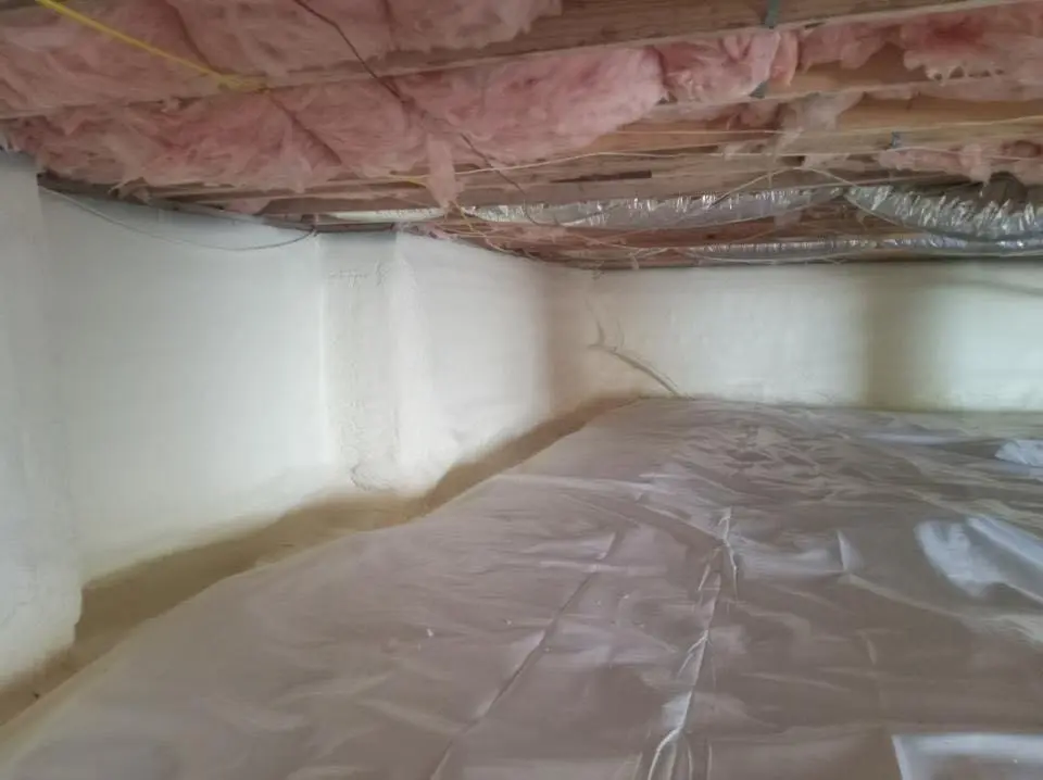Crawl space encapsulation with closed-cell spray foam for Spray Foam Roofing Repair in The Meadows